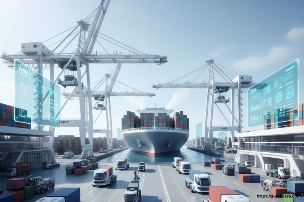 Image : Future of Containerization- Automation, digitalization, and sustainability define the future of container shipping.